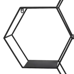 Best Kirklands Home Black Metal Hexagon Wall Shelf