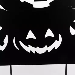 New Kirklands Home Metal Jack O Lantern Halloween Yard Stake Black