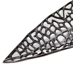 New Kirklands Home Metal Leaf Trays, Set of 2 Black