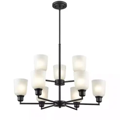 New Kirklands Home Metal 9-Light Chandelier Black