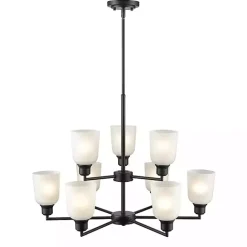 New Kirklands Home Metal 9-Light Chandelier Black