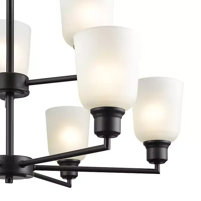 New Kirklands Home Metal 9-Light Chandelier Black