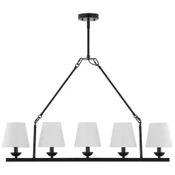 Kirklands Home Black Metal Linear Chandelier