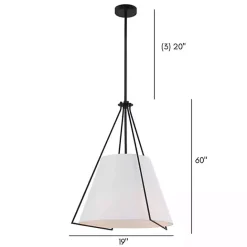 Outlet Kirklands Home Black Metal Madeline Pendant Light