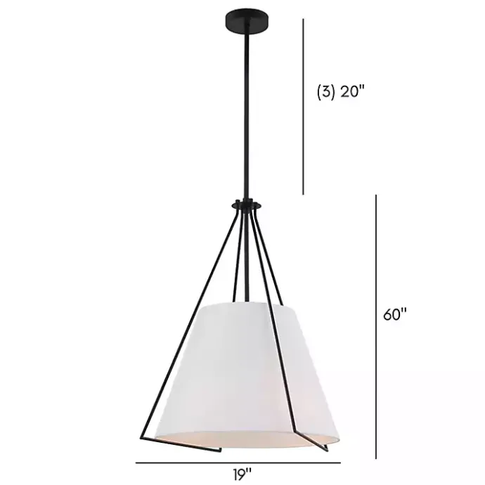 Outlet Kirklands Home Black Metal Madeline Pendant Light