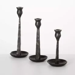 Best Kirklands Home Metal Modern Taper Candle Holders, Set of 3 Black
