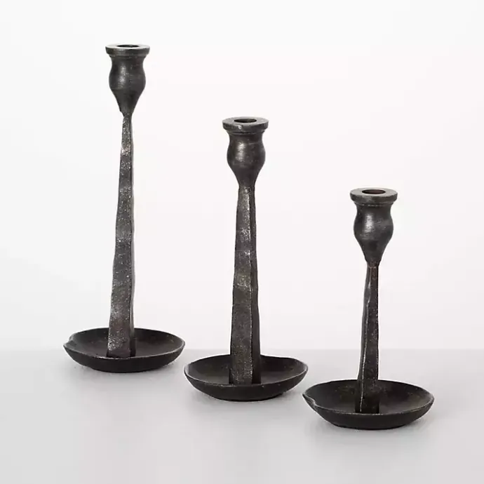 Best Kirklands Home Metal Modern Taper Candle Holders, Set of 3 Black