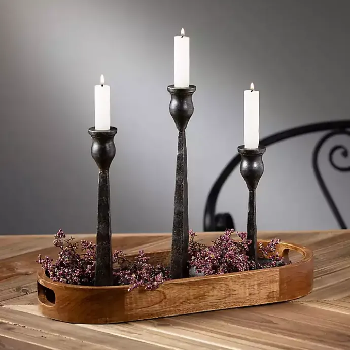 Best Kirklands Home Metal Modern Taper Candle Holders, Set of 3 Black