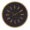 Clearance Kirklands Home Black Metal Modern Thomas Wall Clock
