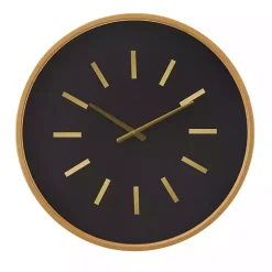 Clearance Kirklands Home Black Metal Modern Thomas Wall Clock