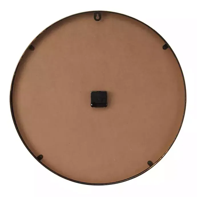 Clearance Kirklands Home Black Metal Modern Thomas Wall Clock