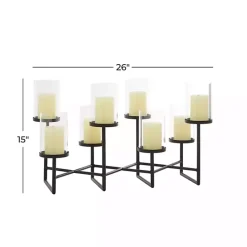 Outlet Kirklands Home Metal Multi Level Candelabra Runner Black