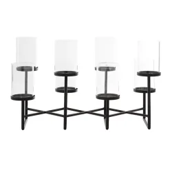Outlet Kirklands Home Metal Multi Level Candelabra Runner Black