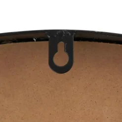 Clearance Kirklands Home Black Metal Natural Wood Wall Clock