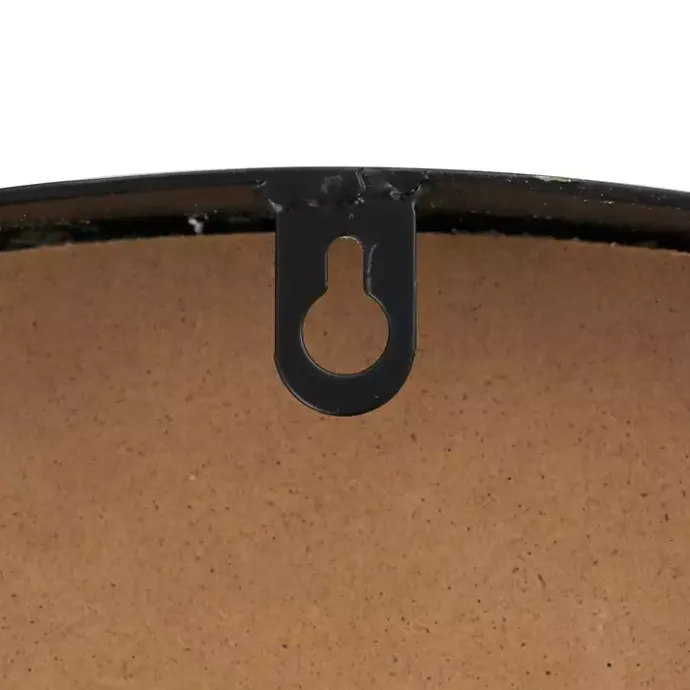 Clearance Kirklands Home Black Metal Natural Wood Wall Clock