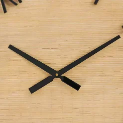 Clearance Kirklands Home Black Metal Natural Wood Wall Clock