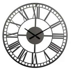 Best Kirklands Home Black Metal Open Frame Wall Clock
