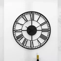 Best Kirklands Home Black Metal Open Frame Wall Clock