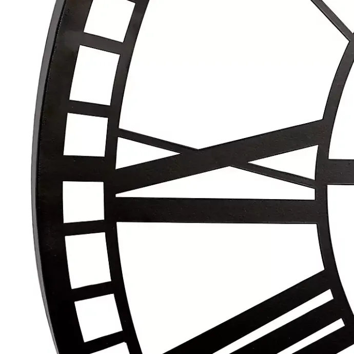 Best Kirklands Home Black Metal Open Frame Wall Clock