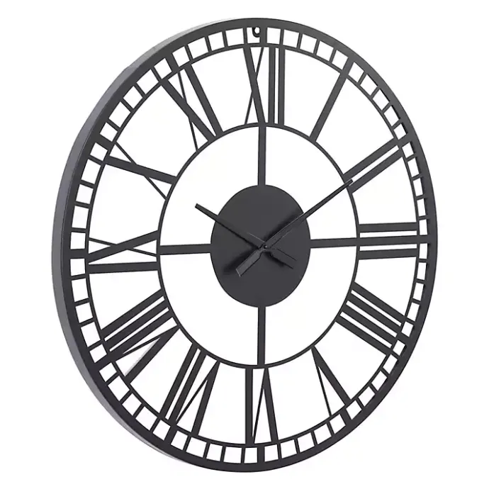 Best Kirklands Home Black Metal Open Frame Wall Clock