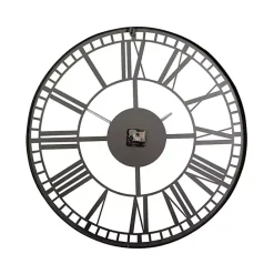 Best Kirklands Home Black Metal Open Frame Wall Clock