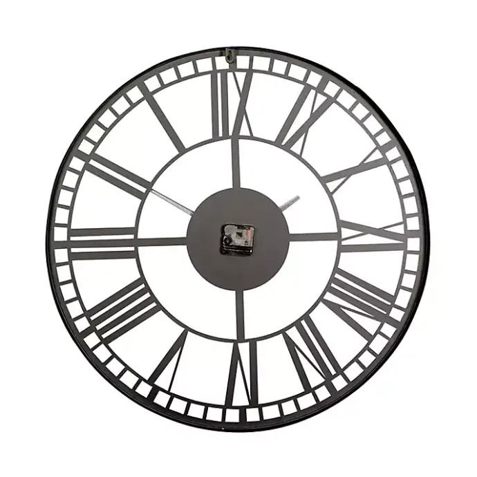 Best Kirklands Home Black Metal Open Frame Wall Clock