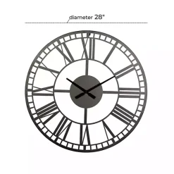 Best Kirklands Home Black Metal Open Frame Wall Clock