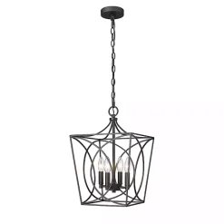 Hot Kirklands Home Metal Open Swirl Pendant Light Black