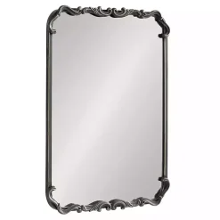 Best Kirklands Home Black Metal Ornamental Wall Mirror