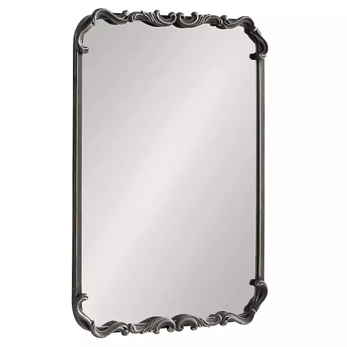 Best Kirklands Home Black Metal Ornamental Wall Mirror