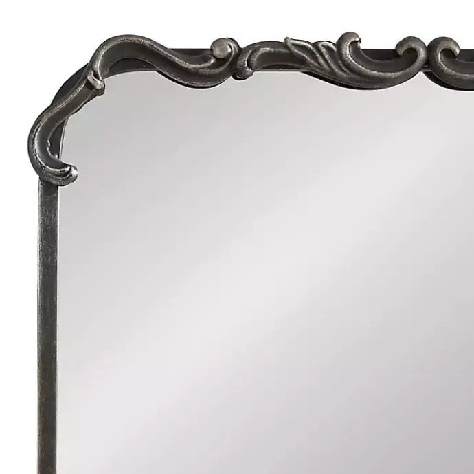 Best Kirklands Home Black Metal Ornamental Wall Mirror