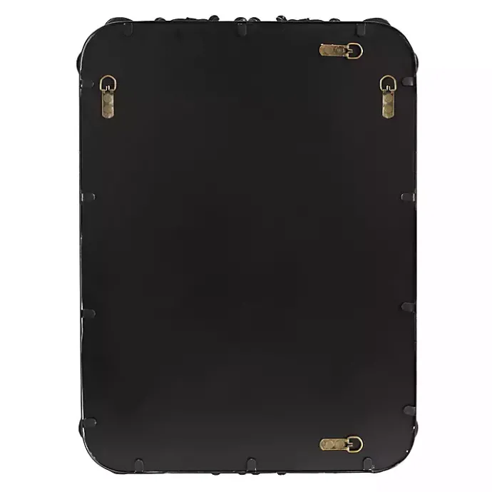 Best Kirklands Home Black Metal Ornamental Wall Mirror