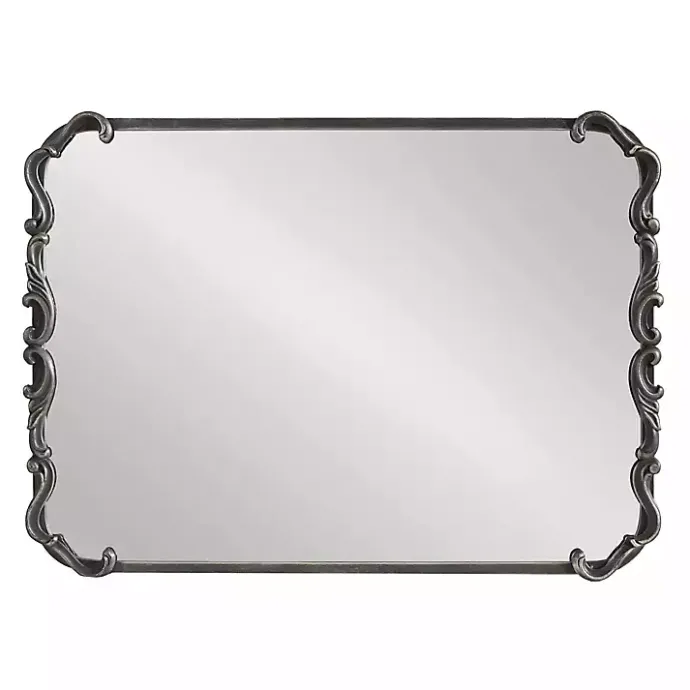Best Kirklands Home Black Metal Ornamental Wall Mirror
