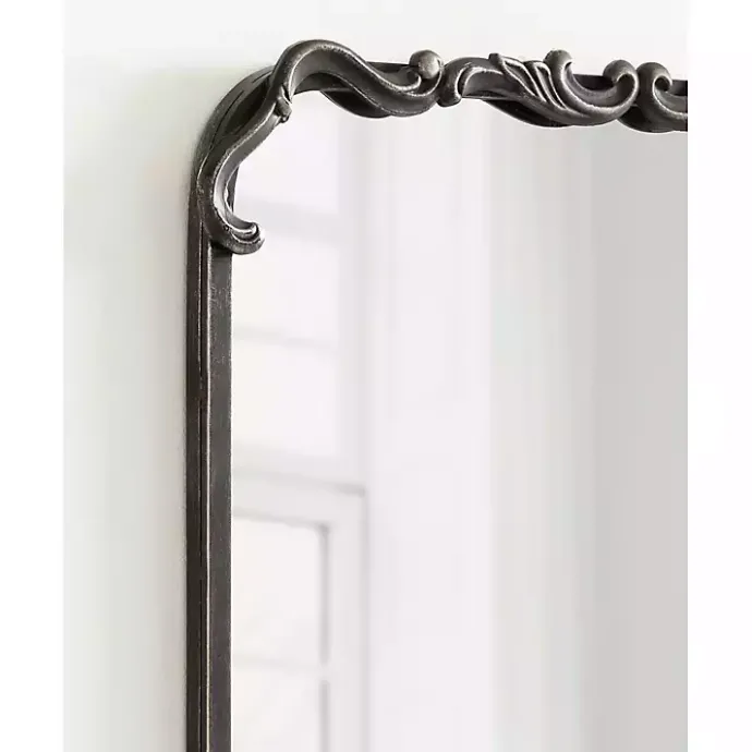 Best Kirklands Home Black Metal Ornamental Wall Mirror