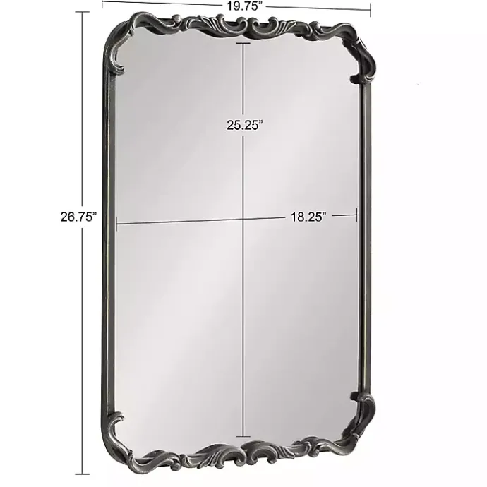 Best Kirklands Home Black Metal Ornamental Wall Mirror