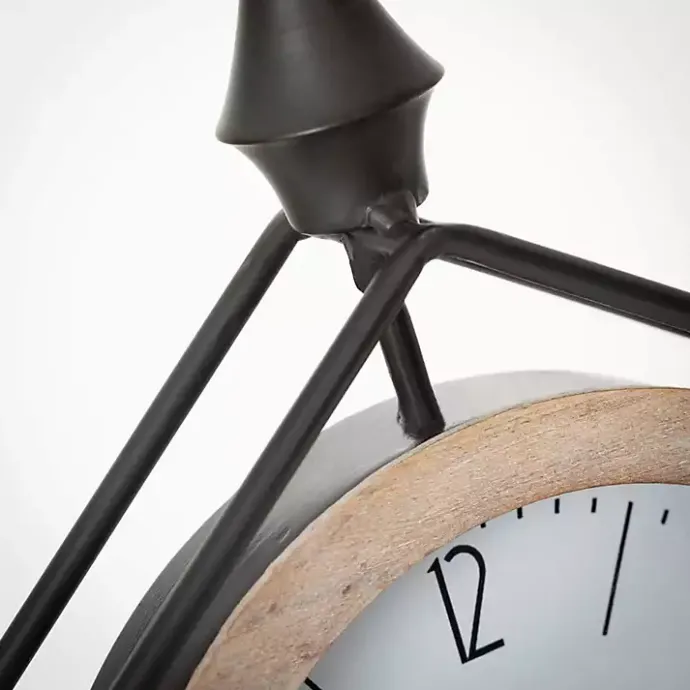 Sale Kirklands Home Black Metal Pentagon Frame Tabletop Clock