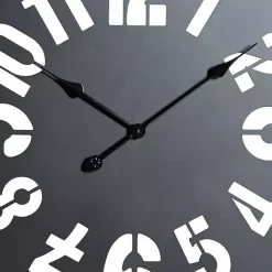 Sale Kirklands Home Black Metal Quatrefoil Farmhouse Wall Clock