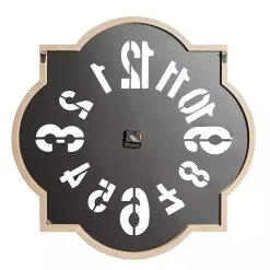 Sale Kirklands Home Black Metal Quatrefoil Farmhouse Wall Clock