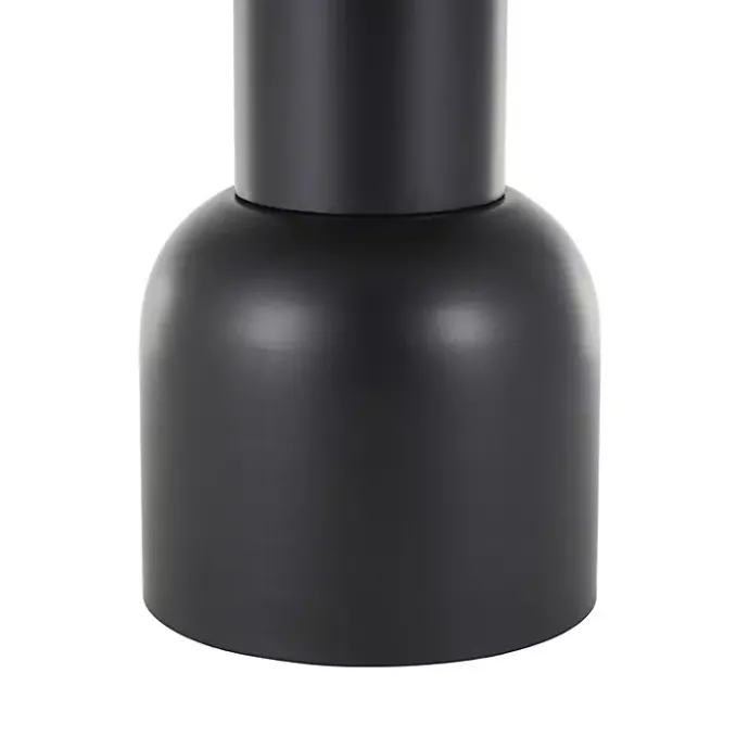 Best Kirklands Home Black Metal Rattan Pedestal Accent Table, 16 in. Brown