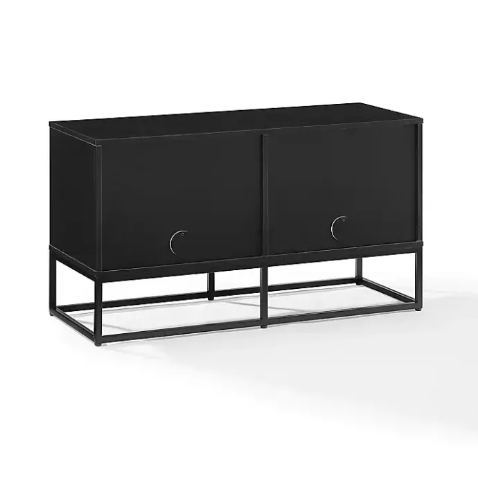 Clearance Kirklands Home Metal Record Storage Media Console Black