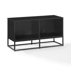 Clearance Kirklands Home Metal Record Storage Media Console Black
