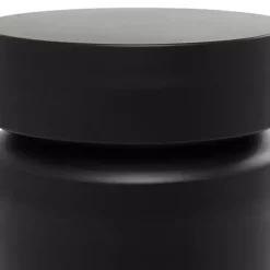 Clearance Kirklands Home Metal Round Drum Accent Table Black