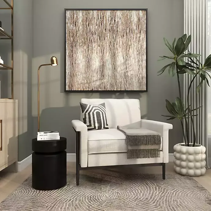 Clearance Kirklands Home Metal Round Drum Accent Table Black