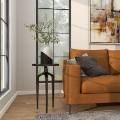 Kirklands Home Metal Round Tripod Accent Table Black