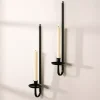 Outlet Kirklands Home Black Metal Taper Candle Holder Sconces, Set of 2