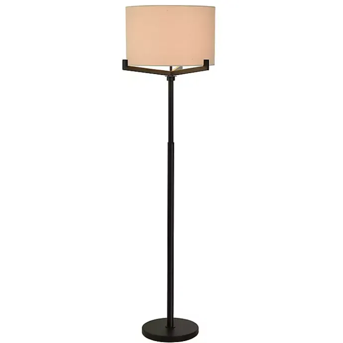 Hot Kirklands Home Black Metal Tri-Arm Floor Lamp Tan
