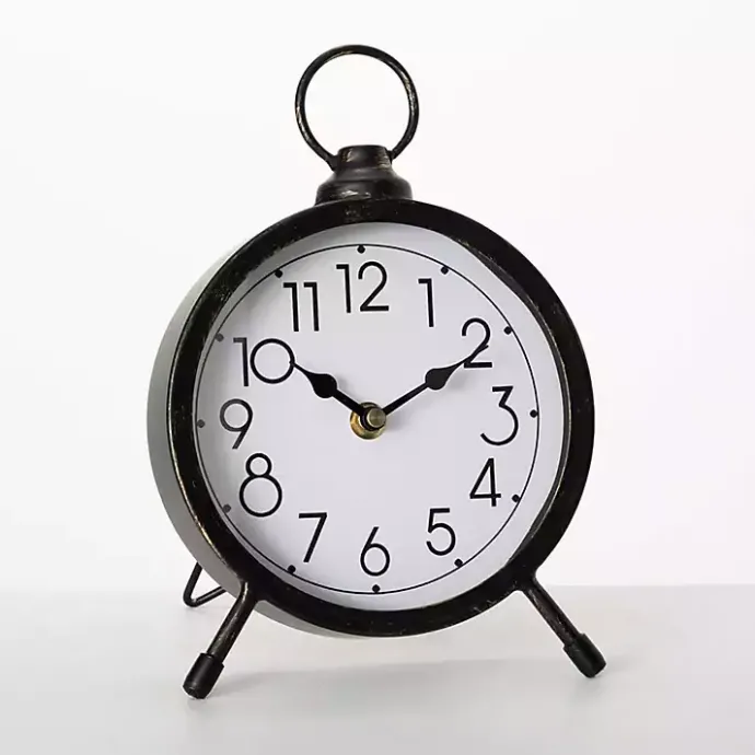 Discount Kirklands Home Metal Vintage Tabletop Clock Black