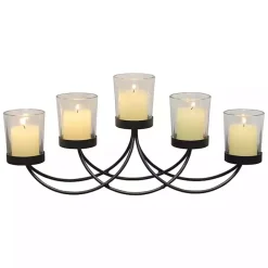 Kirklands Home Metal Votive Candelabra Black