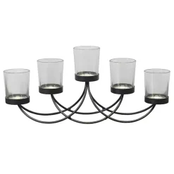Kirklands Home Metal Votive Candelabra Black