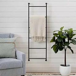 Outlet Kirklands Home Metal Wall Ladder Black